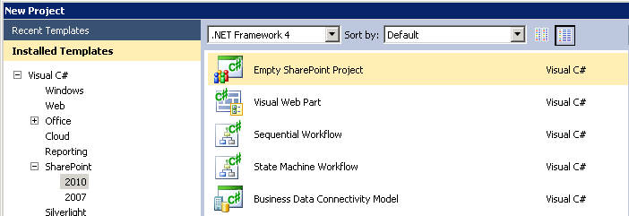 Empty SharePoint Project